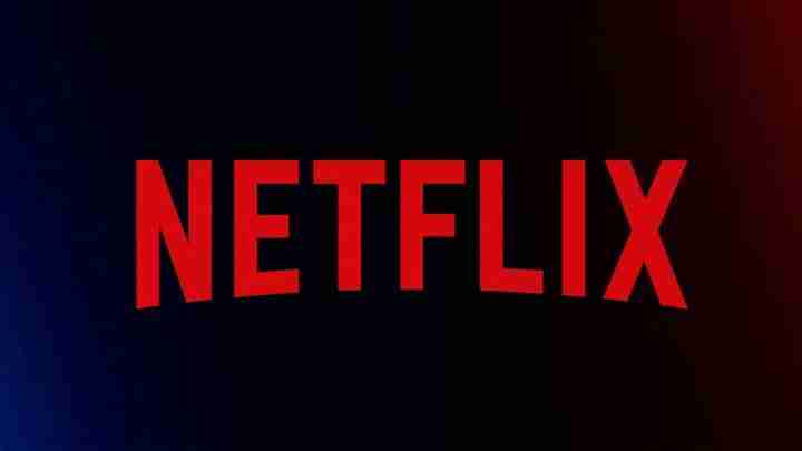 Netflix logo in red lettering on a dark gradient background (blue to red).","The Netflix wordmark displayed in bold red on a dark backdrop.","Branding image: red NETFLIX text against a dark gradient background.","Netflix logo."